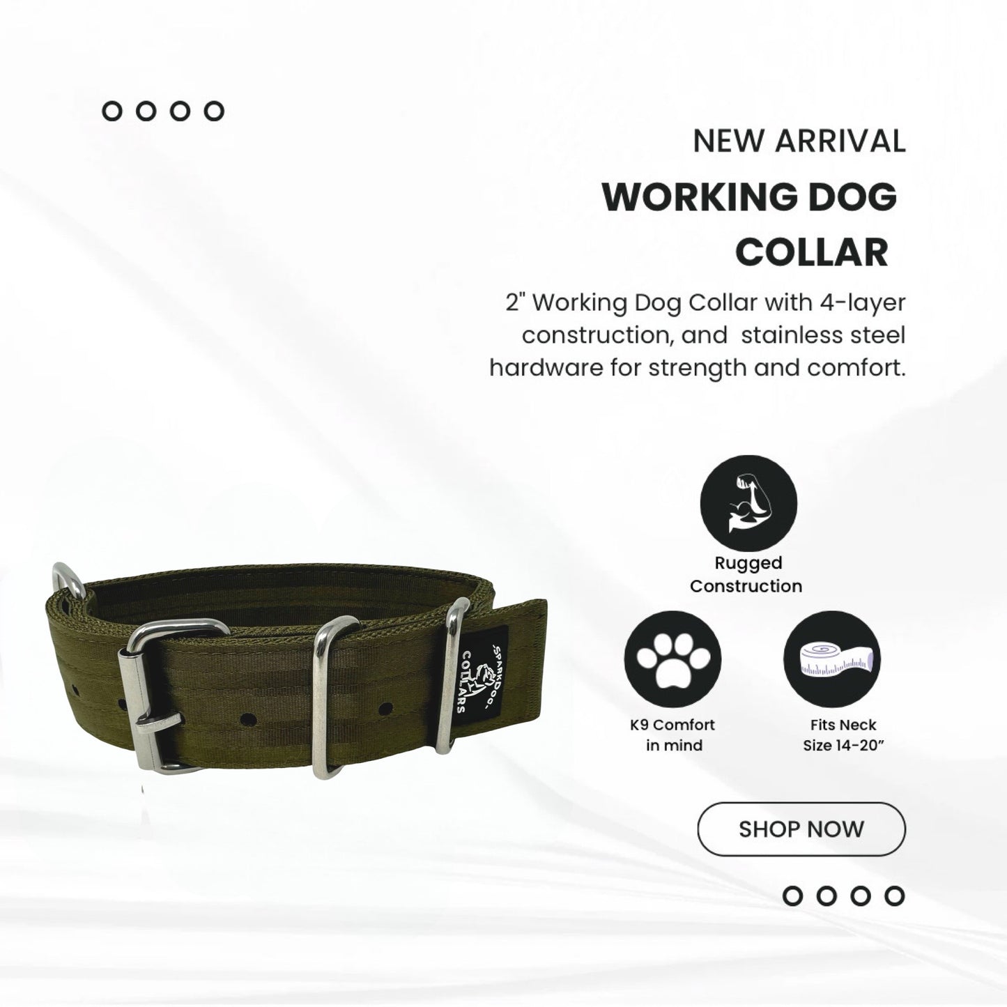 2” Working Dog Collar