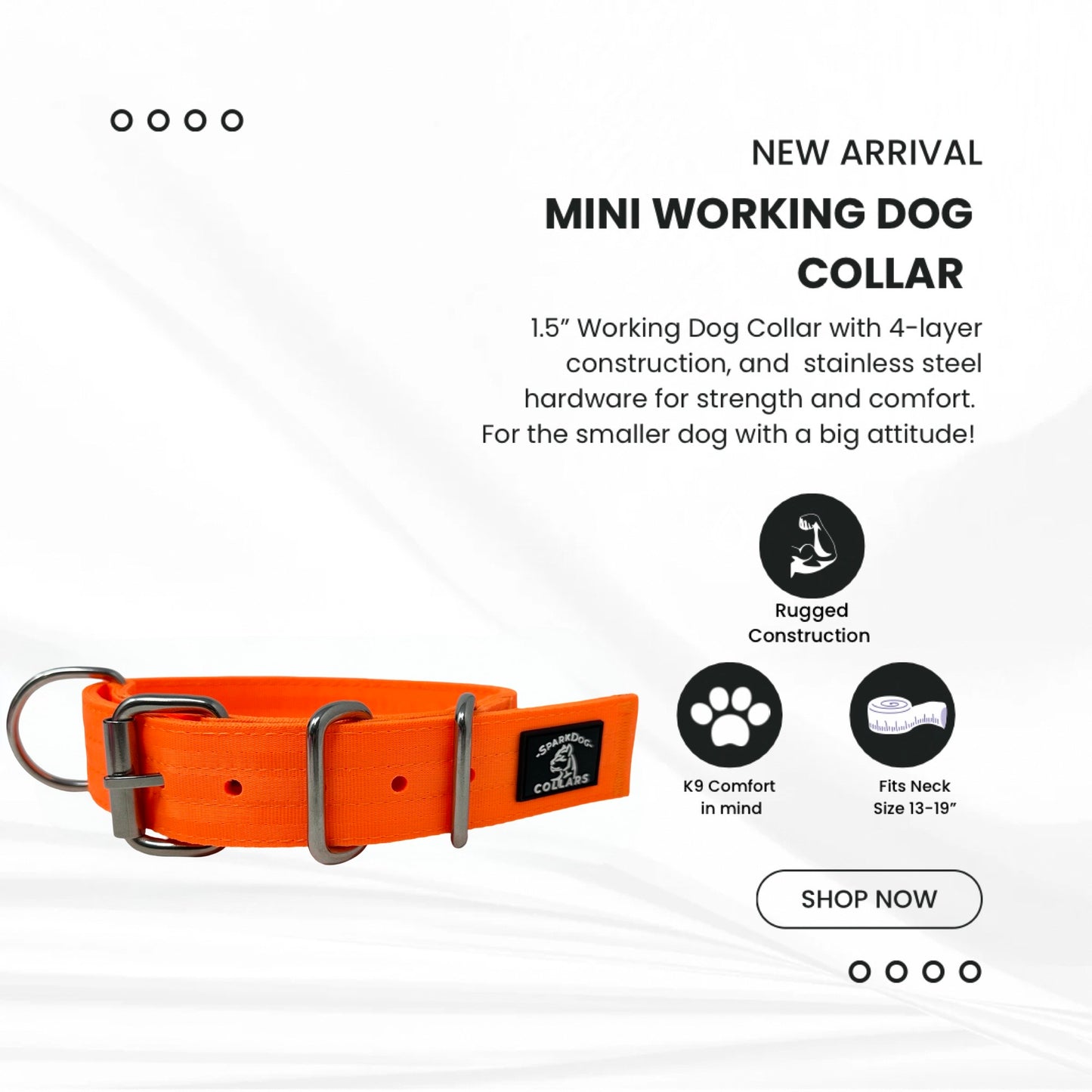 1.5” Working Dog Collar